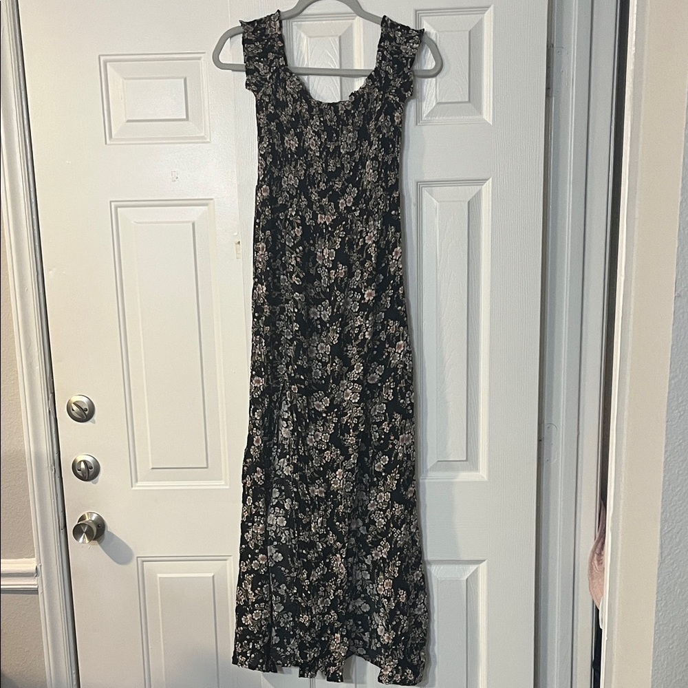 American Eagle Outfitters Black Floral Maxi Dress